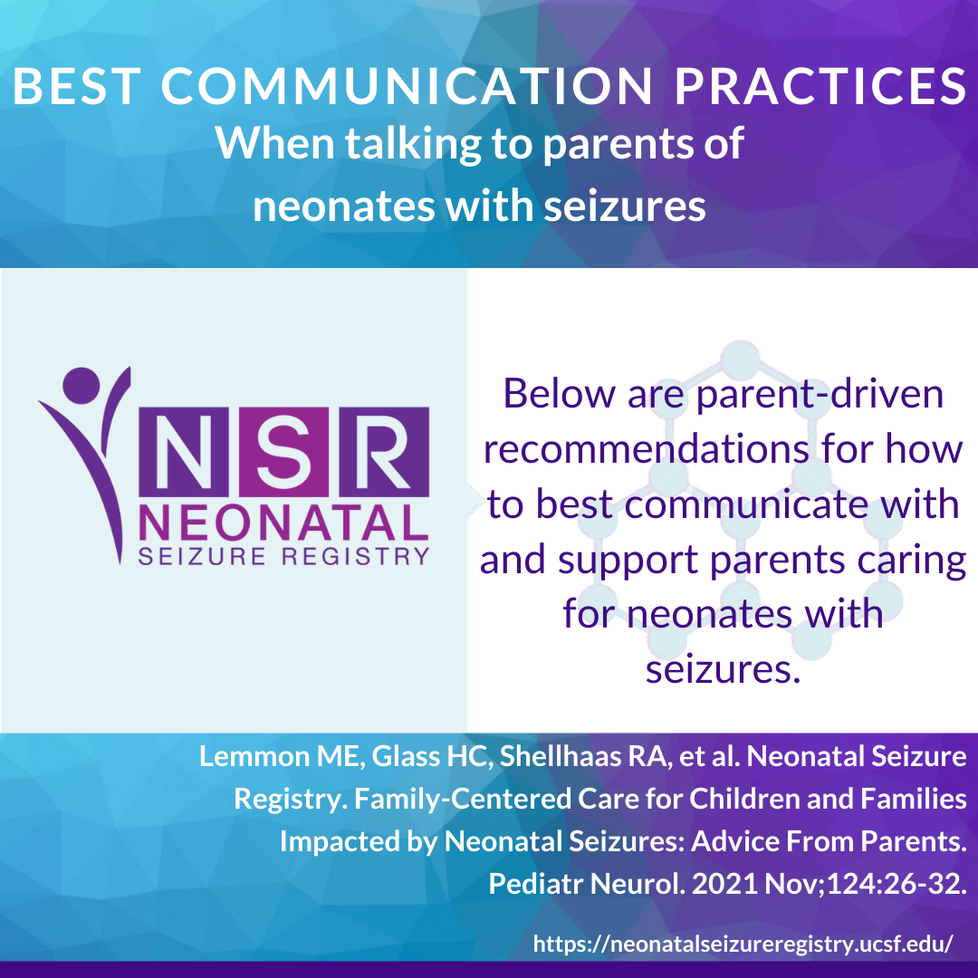 Neonatal Seizure Registry: New study findings, resources for families, and more